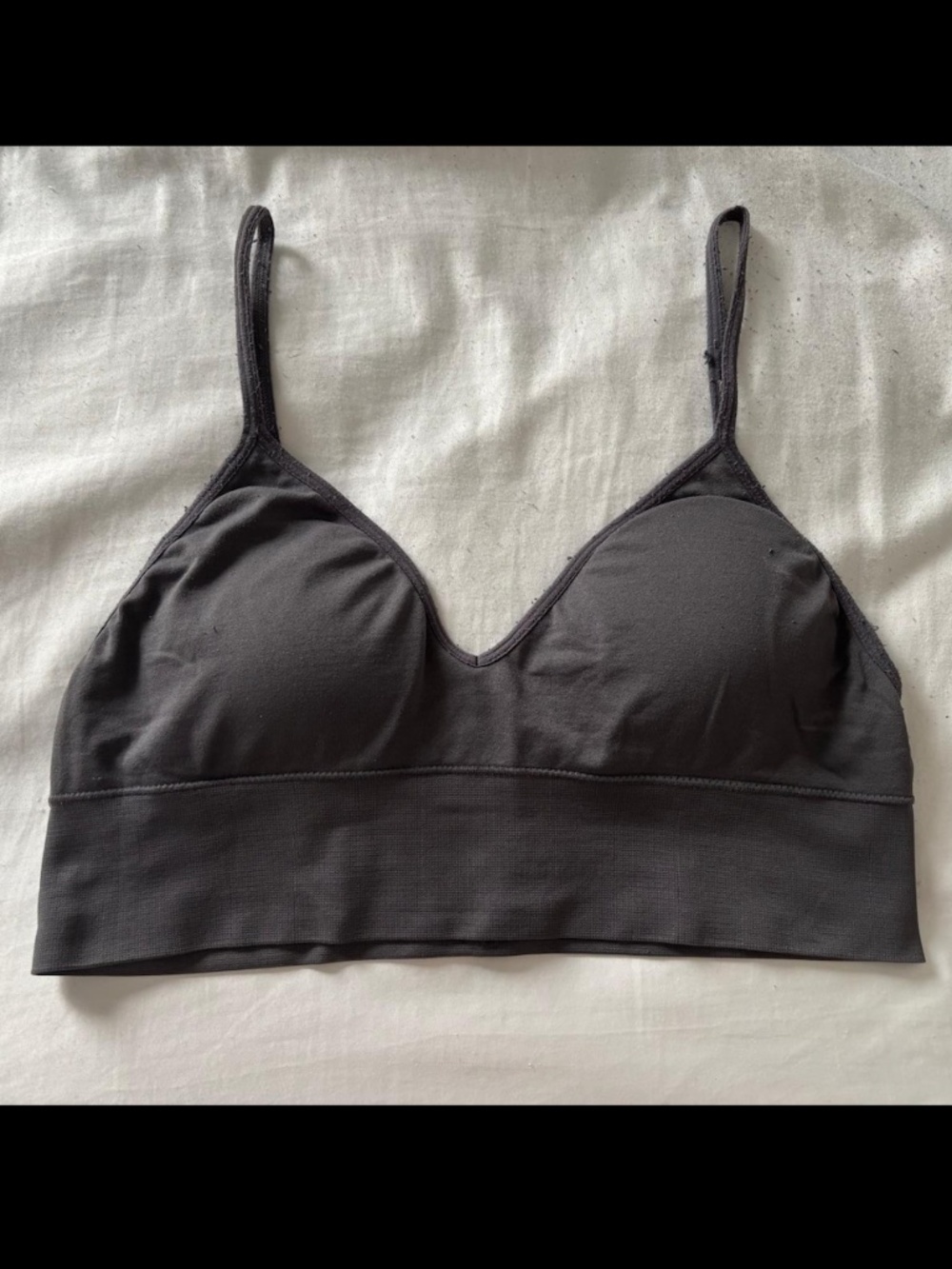Express One Eleven Dark Gray Bralette with Removable Pads